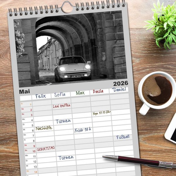 Produktbild: Familienplaner 2026 - Porsche 911 SC mit 5 Spalten (Wandkalender, 21 x 45 cm) CALVENDO