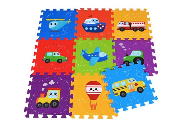 Produktbild: Knorrtoys 21025 - Puzzlematte Fahrzeuge, 9 Matten &aacute; 30cm, Schaumstoff