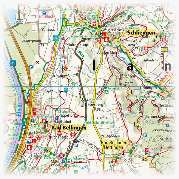 Produktbild: Publicpress Rad- und Wanderkarte Markgr&auml;flerland, Staufen im Breisgau, Belchen, L&ouml;rrach 1:50.000