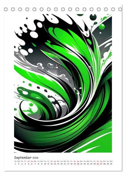 Produktbild: Essence of abstraction (Desk Calendar 2026 DIN A5 portrait), CALVENDO 12 Month DeskCalendar