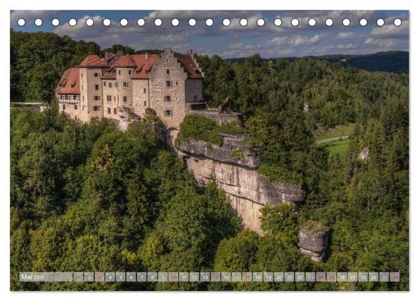 Produktbild: Burgenlandschaft Fr&auml;nkische Schweiz (Tischkalender 2026 DIN A5 quer), CALVENDO Monatskalender