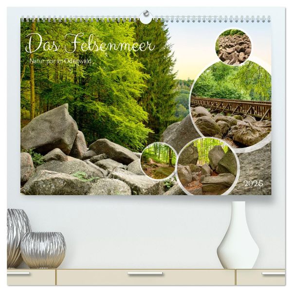 Das Felsenmeer - Natur pur im Odenwald (hochwertiger Premium Wandkalender 2025 DIN A2 quer), Kunstdruck in Hochglanz