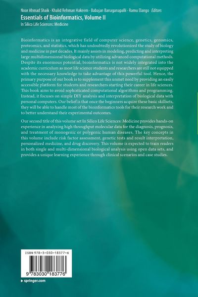 Produktbild: Essentials of Bioinformatics, Volume II
