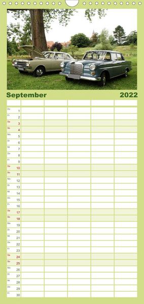 Produktbild: Familienplaner Oldtimer vergangenger Jahrzehnte (Wandkalender 2022 , 21 cm x 45 cm, hoch)