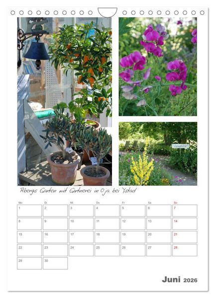 Produktbild: G&auml;rten in Schweden (Wandkalender 2026 DIN A4 hoch), CALVENDO Monatskalender