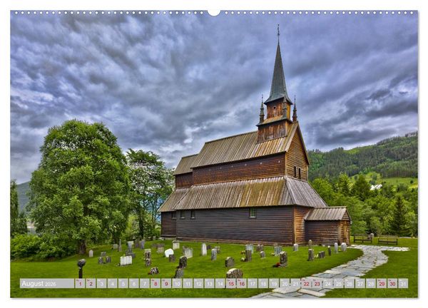 Produktbild: Norwegens Stabkirchen (Wandkalender 2026 DIN A2 quer), CALVENDO Monatskalender