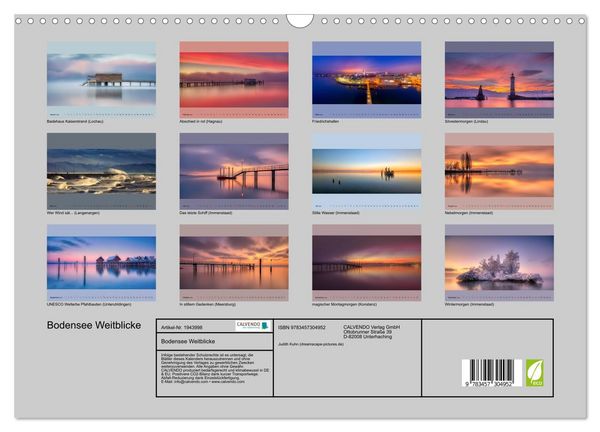 Produktbild: Bodensee Weitblicke (Wandkalender 2026 DIN A3 quer), CALVENDO Monatskalender
