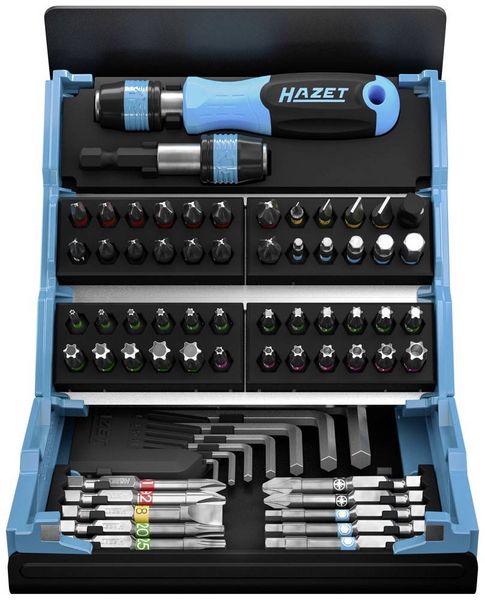 Produktbild: Hazet SmartCase 2200SC-1 Bit-Set 69teilig Innen-Sechskant, Schlitz, Kreuzschlitz Phillips, Kreuzschlitz Pozidriv, T-Profil