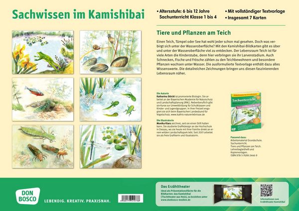 Produktbild: Tiere und Pflanzen am Teich. Kamishibai-Bildkartenset.