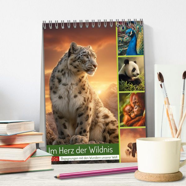 Produktbild: Im Herz der Wildnis (Tischkalender 2026 DIN A5 hoch), CALVENDO Monatskalender