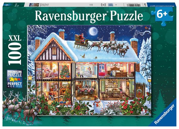 Produktbild: Kinderpuzzle 100 XXL Teile - Weihnachten zu Hause