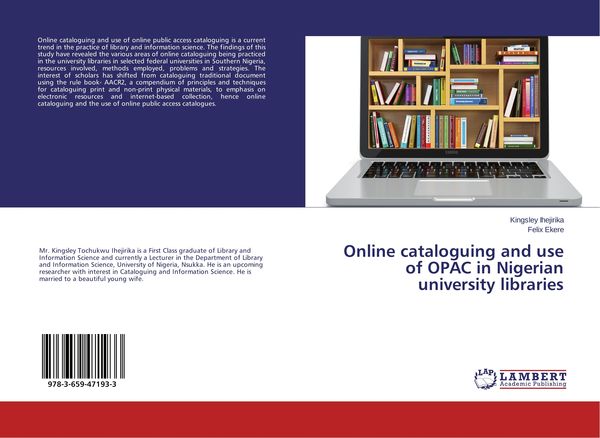 Produktbild: Online cataloguing and use of OPAC in Nigerian university libraries