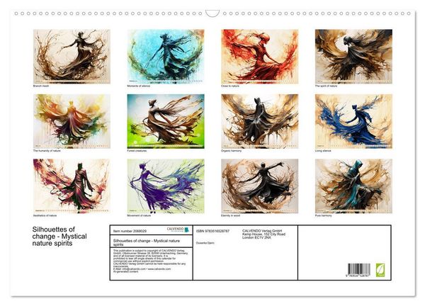 Produktbild: Silhouettes of change - Mystical nature spirits (Wall Calendar 2026 DIN A2 landscape), CALVENDO 12 Month Wall Calendar