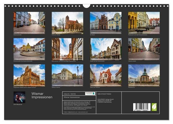 Produktbild: Wismar Impressionen (Wandkalender 2026 DIN A3 quer), CALVENDO Monatskalender