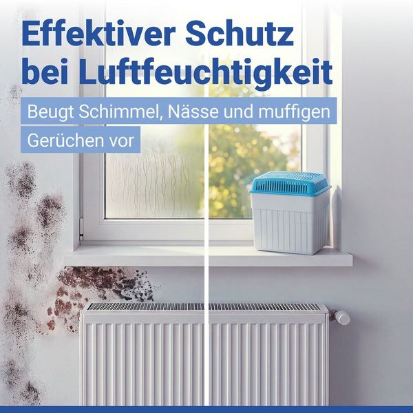 Produktbild: Luftentfeuchter 2 kg Blau, f&uuml;r R&auml;ume bis 160 m&sup3;