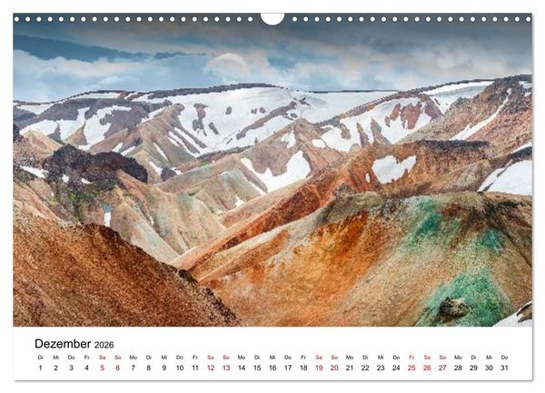 Produktbild: Island - Elemente der Natur (Wandkalender 2026 DIN A3 quer), CALVENDO Monatskalender