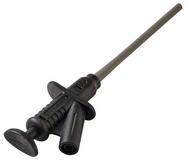 Produktbild: VOLTCRAFT MSK-122sw Sicherheits-Klemmpr&uuml;fspitze Steckanschluss 4mm CAT II 1000V Schwarz