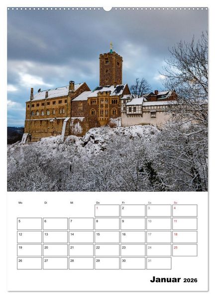 Produktbild: Die Th&uuml;ringer Wartburg (Wandkalender 2026 DIN A2 hoch), CALVENDO Monatskalender