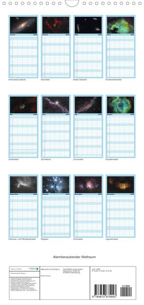 Produktbild: Familienplaner Atemberaubender Weltraum (Wandkalender 2022 , 21 cm x 45 cm, hoch)