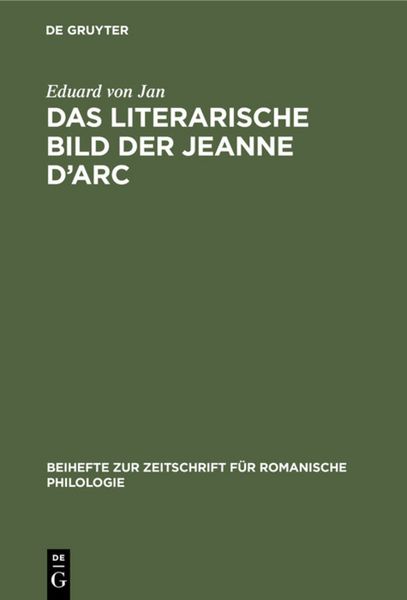 Produktbild: Das literarische Bild der Jeanne d&rsquo;Arc