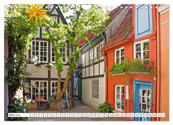Produktbild: Ansichten von Bremen und Bremerhaven (Wandkalender 2026 DIN A4 quer), CALVENDO Monatskalender