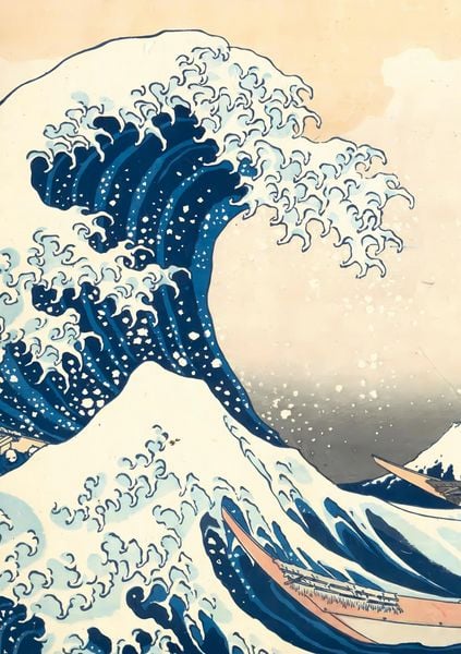 Produktbild: Hokusai 'Die gro&szlig;e Welle vor Kanagawa'- Notizbuch Japan - A5 gepunktet - 100 Seiten 90g/m&sup2; - Soft Cover - Papier
