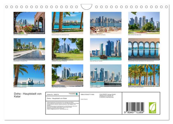 Produktbild: Doha - Hauptstadt von Katar (Wandkalender 2026 DIN A4 quer), CALVENDO Monatskalender