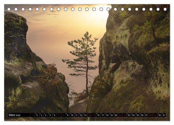Produktbild: Sachsens Landschaften (Tischkalender 2026 DIN A5 quer), CALVENDO Monatskalender