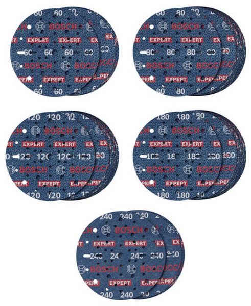Bosch Accessories 2608902470 Schleifscheiben-Set Durchmesser 150 mm Körnung (num)=60, 80, 120, 180, 240 1 St.