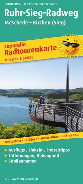 Produktbild: Ruhr-Sieg-Radweg Radtourenkarte
