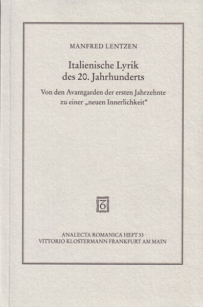 Produktbild: Italienische Lyrik des 20. Jahrhunderts