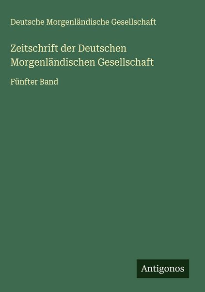 Produktbild: Zeitschrift der Deutschen Morgenl&auml;ndischen Gesellschaft