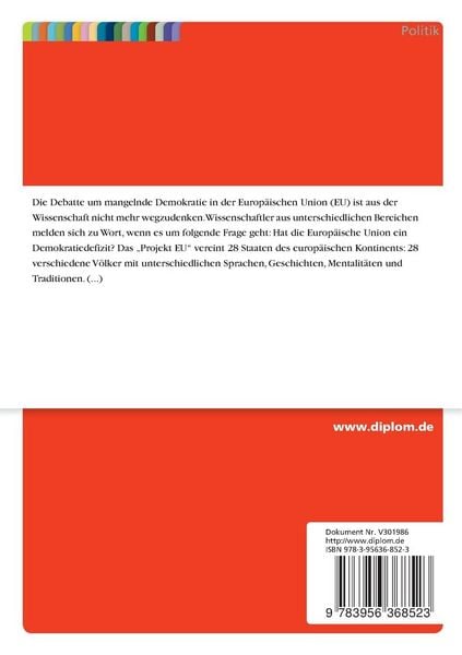 Produktbild: Hat die Europ&auml;ische Union ein Demokratiedefizit?