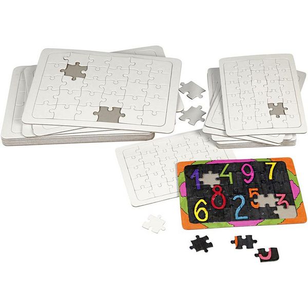 Produktbild: Creativ Company Puzzle, Gr&ouml;&szlig;e 21x30 cm, Wei&szlig;, 10 Stk