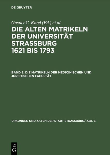Produktbild: Die Matrikeln der Medicinischen und Juristischen Facult&auml;t