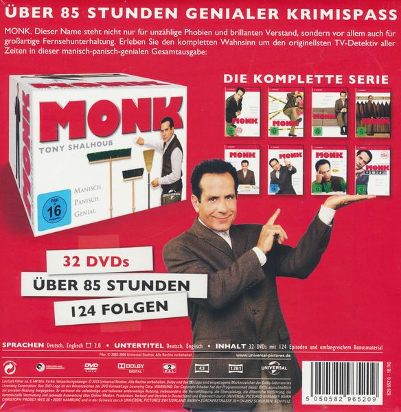 Produktbild: Monk - Staffel 1-8 - Gesamtbox [32 DVDs]