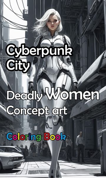 Produktbild: Cyberpunk City - Deadly Women Concept Art Coloring Book