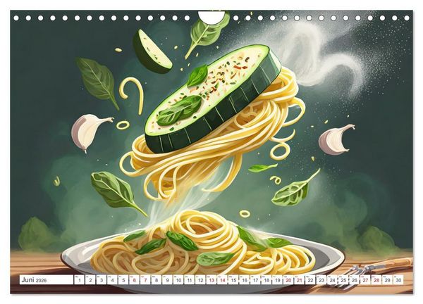 Produktbild: Nudel Varianten (Wandkalender 2026 DIN A4 quer), CALVENDO Monatskalender