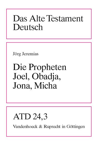 Produktbild: Die Propheten Joel, Obadja, Jona, Micha
