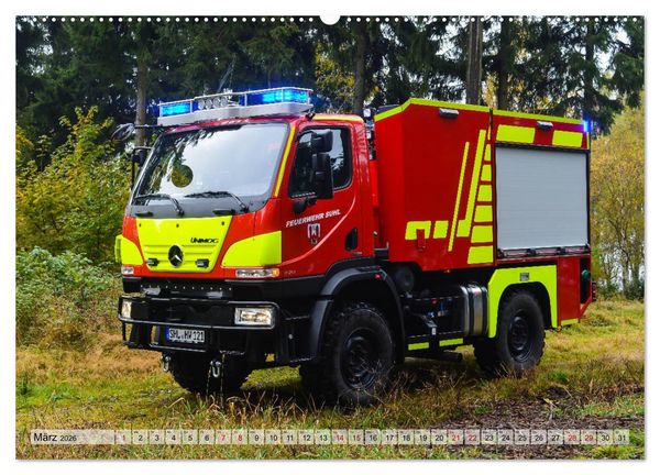 Produktbild: Feuerwehrfahrzeuge (Wandkalender 2026 DIN A2 quer), CALVENDO Monatskalender
