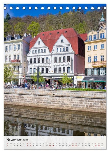 Produktbild: Karlsbad / Karlovy Vary - Heilbad im Westb&ouml;hmischen B&auml;derdreieck (Tischkalender 2026 DIN A5 hoch), CALVENDO Monatskalender