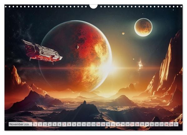 Produktbild: Extraterrestrisch - Auf fremden Planeten (Wandkalender 2026 DIN A3 quer), CALVENDO Monatskalender