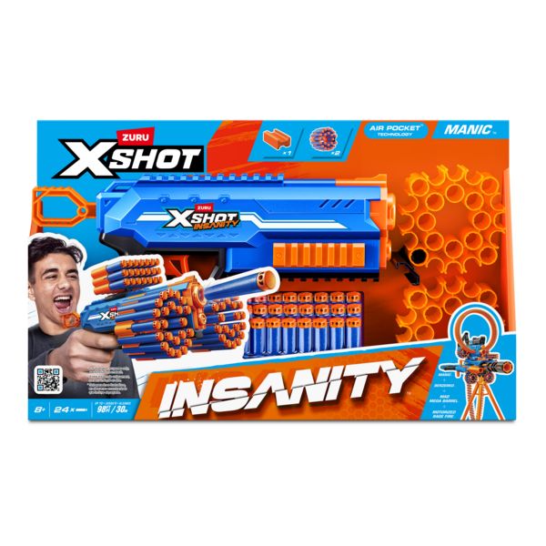 Produktbild: ZURU XSHOT - Insanity Manic Blaster mit Darts
