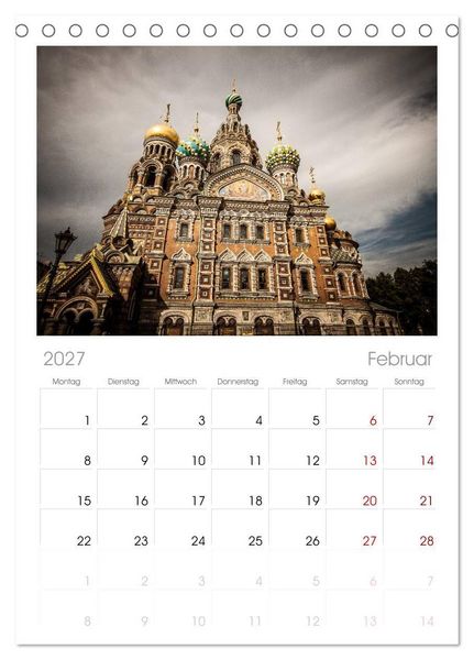 Produktbild: Tischplaner 2027 - Sankt Petersburg - "Venedig des Nordens" (A5 Tischkalender zum Aufstellen) CALVENDO