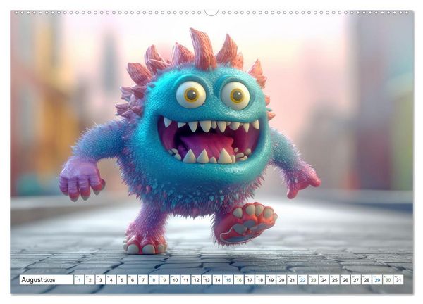 Produktbild: Monsterparade im Anmarsch (Wandkalender 2026 DIN A2 quer), CALVENDO Monatskalender