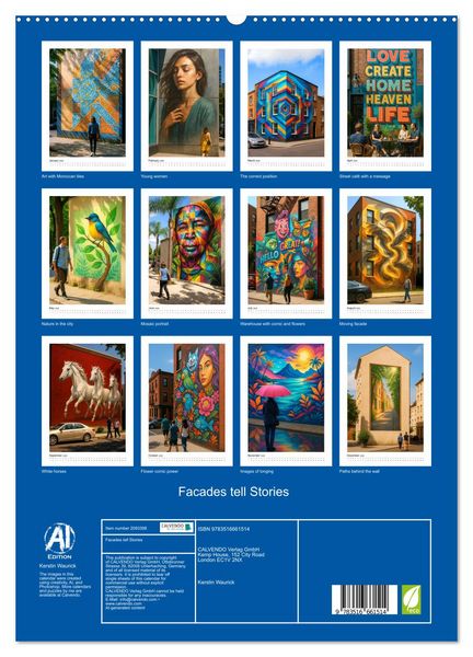 Produktbild: Facades tell Stories (High Quality Premium Wall Calendar 2026 DIN A2 portrait),CALVENDO 12 Month Wall Calendar