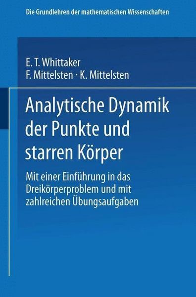 Produktbild: Analytische Dynamik der Punkte und Starren K&ouml;rper