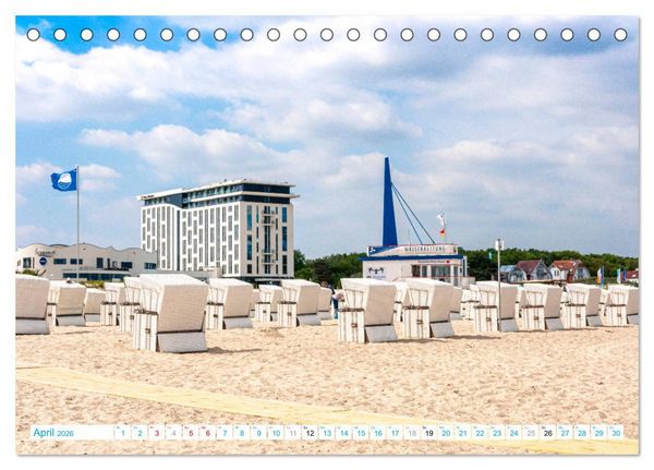 Produktbild: Warnem&uuml;nde - Sommer, Sonne und Sand im Schuh (Tischkalender 2026 DIN A5 quer), CALVENDO Monatskalender