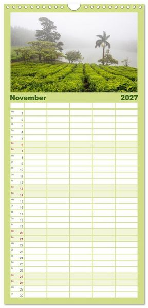 Produktbild: Familienplaner 2027 - Trauminseln der Welt - Mauritius mit 5 Spalten (Wandkalender, 21 x 45 cm) CALVENDO