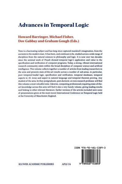 Produktbild: Advances in Temporal Logic